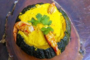 Prawns in Pumpkin or Camarao na Moranga Prawns photo