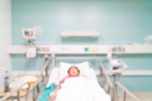 Abstract blur interior in hospital for background photo