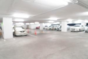 Abstract blurred parking car for background photo