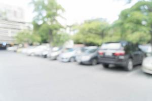 Abstract blurred parking car for background photo