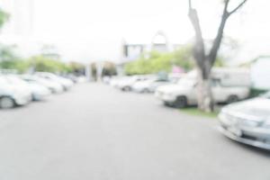 Abstract blurred parking car for background photo