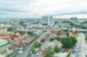 Abstract blur Bangkok city for background photo