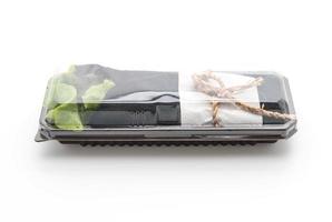 Wrap salad roll on the table photo