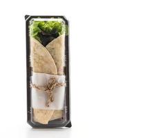 Wrap salad roll on the table photo