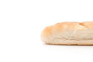 French bread on white background photo