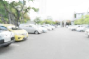 Abstract blurred parking car for background photo