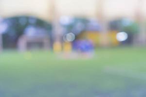 Abstract blurred soccer field photo