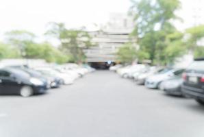 Abstract blurred parking car for background photo