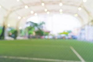 Abstract blurred soccer field photo