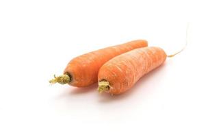 Baby carrots on white background photo