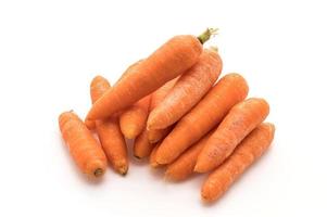 Baby carrots on white background