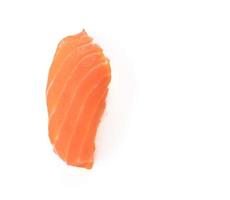 Salmon sushi on white background photo