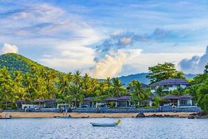 Amazing Koh Samui island beach and landscape panorama in Thailand. photo