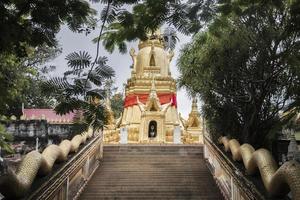 Stairs to Wat Sila Ngu temple, on Koh Samui, Thailand.