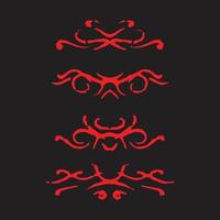 Set dirty vintage ornaments vector