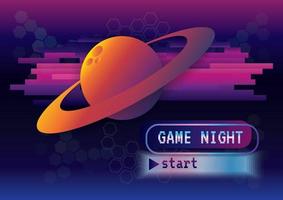 Game zone game icon on galaxy  vector