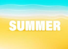 banner de verano con paisaje tropical vector