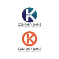 k diseño de logotipo k letra fuente diseño de logotipo empresarial empresa inicial vector