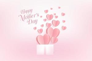 Happy Mother's Day greeting card. vector