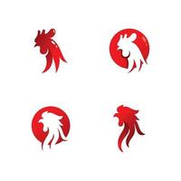 Rooster Logo  Chicken Head icon and symbol Designs Template vector