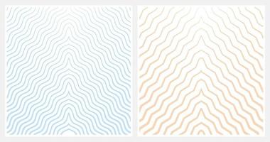 Subtle minimalist curvy flowing lines pattern banners set Free Vector
