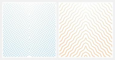 Subtle minimalist curvy flowing lines pattern banners set Free Vector