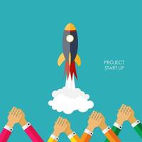 Quick Start Up Flat Concept Vector Illustration EPS10