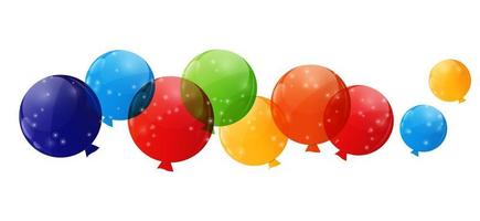 Color Glossy Balloons Background Vector Illustration