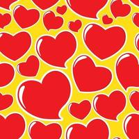 Heart Love Seamless Pattern Background Vector Illustration