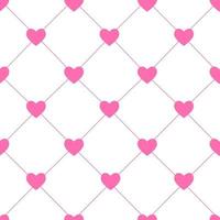 Ilustración de vector de patrón de corazones transparente de día de San Valentín