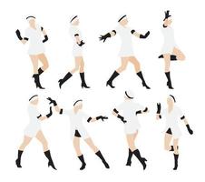 Silhouette of a Dancing Woman Vector Illustration