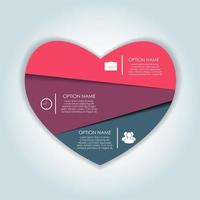 Infographic Heart Templates for Business Vector Illustration.