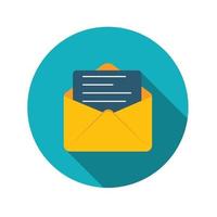 Flat Design Concept Email Send Icon vector