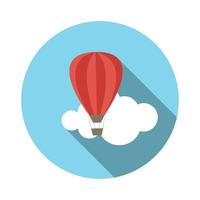 Flat Design Concept Balloon Vector Illustration With Long Shadow.