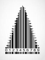 Barcode Christmas Tree  Image Vector Illustration