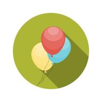 Flat Design Concept Balloon Vector Illustration With Long Shadow.