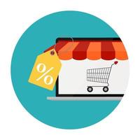 concepto plano de compras en línea para aplicaciones móviles vector