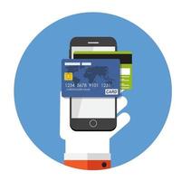 Mobile Payment Flat Concept Vector Illustration