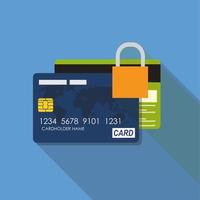 Credit Card Icon Flat Concept Vector Illustration