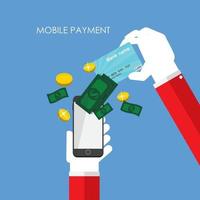 Mobile Payment Flat Concept Vector Illustration