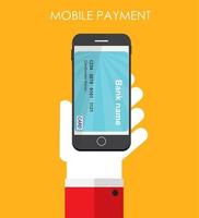 Mobile Payment Flat Concept Vector Illustration