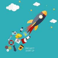 Quick Start Up Flat Concept Vector Illustration EPS10