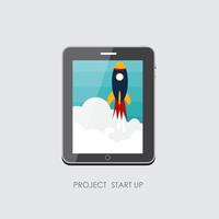 Quick Start Up Flat Concept Vector Illustration EPS10