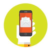 Flat Design Concept Email Send Icon Vector Illustration EPS10