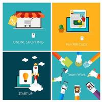 Pay Per Click, Online Shopping, Business Start Up vector