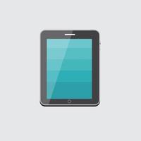 Flat Computer Tablet Concept Vector Illustration