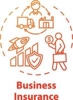 Business insurance concept icon vector