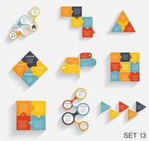 Collection of Infographic Templates for Business Vector Illustration