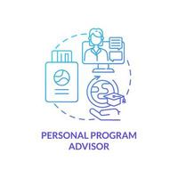 Personal program advisor concept icon vector