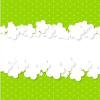 Cute Spring Background with Paper Flowers vector